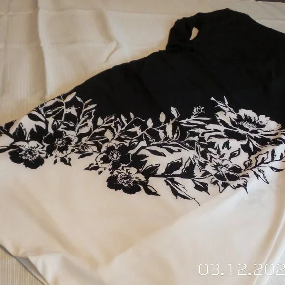 Womens Like NEW RALPH LAUREN Black & White Dress Size 10 - Picture 11 of 15